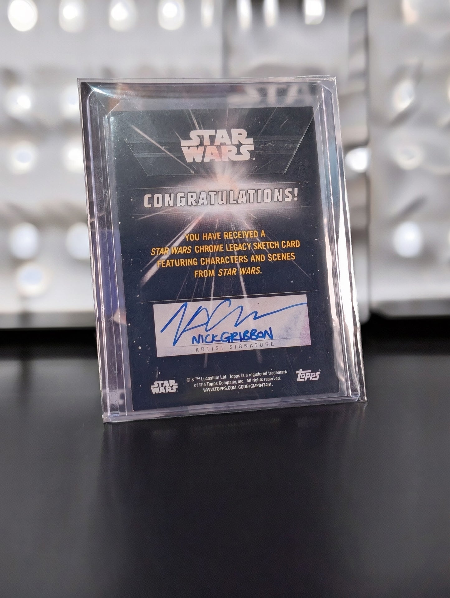 1/1 Star Wars Chrome Legacy Sketch Card by Nick Gribbon