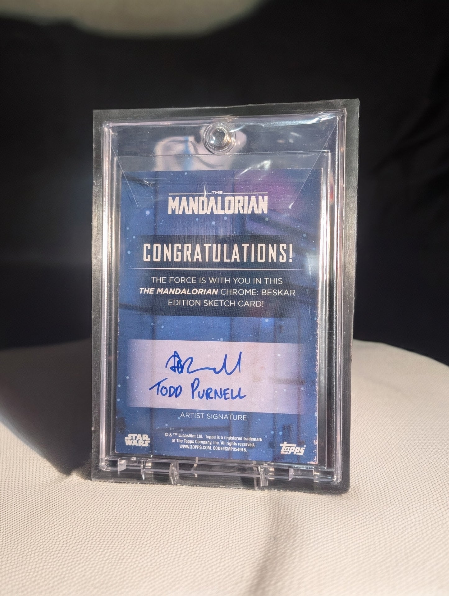 1/1 Mandalorian Chrome: Beskar Sketch Card by Todd Purnell