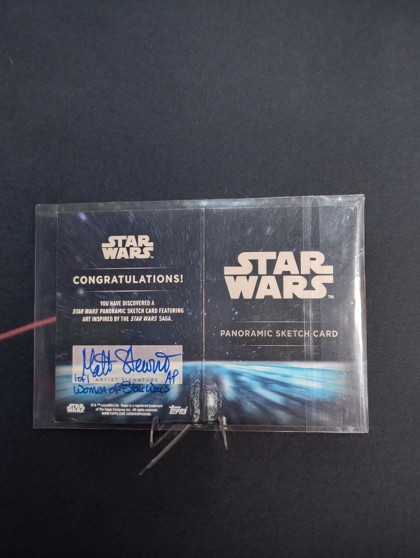 1/1 Women of Star Wars Panoramic Sketch Card by Matt Stewart