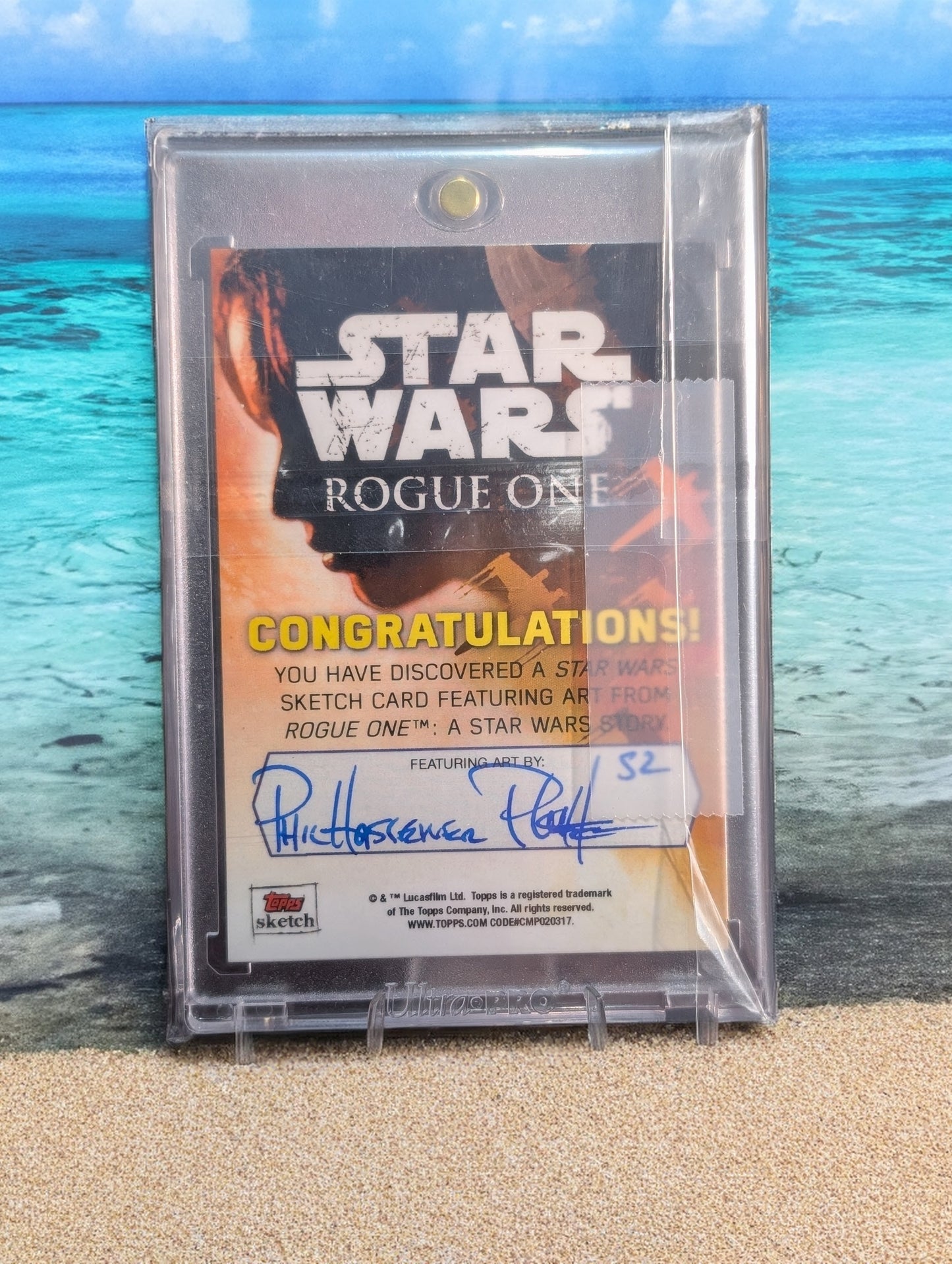 1/1 Star Wars Rouge One Sketch Card by Phil Hassewer